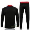 Manchester United Trainings Sweatshirt Pak Quarter-zip 2021-22 Zwart Rode - Heren